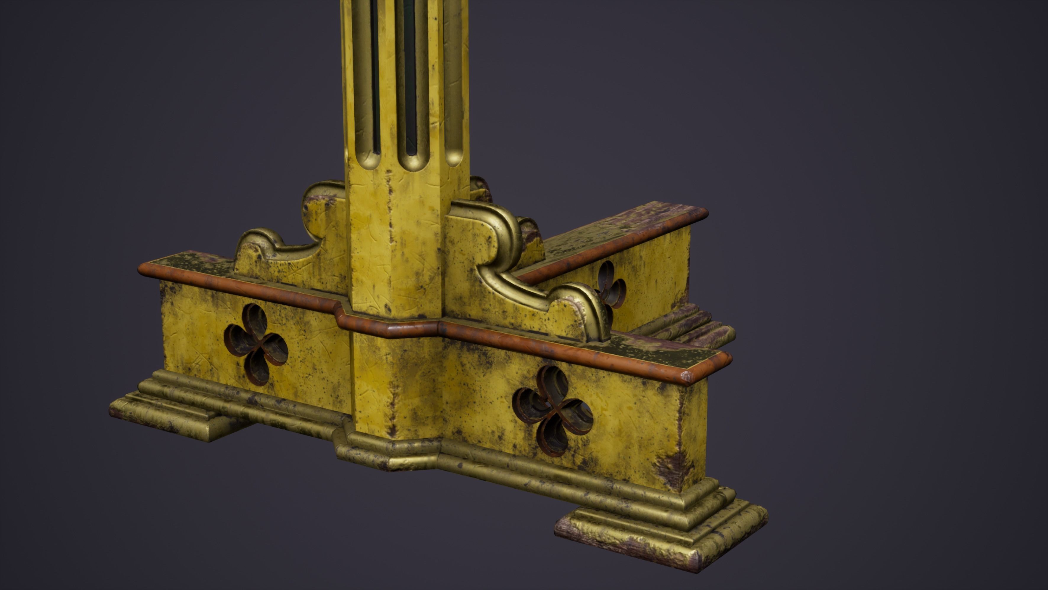 Christian Church Lectern Low-poly 3D model_10