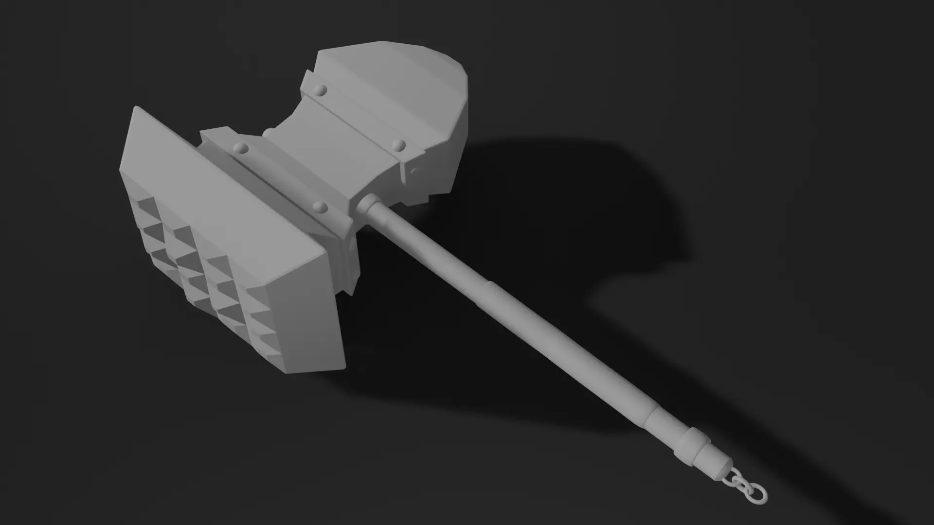 Fantasy hammer in minimalistic style 3 Free low-poly 3D model