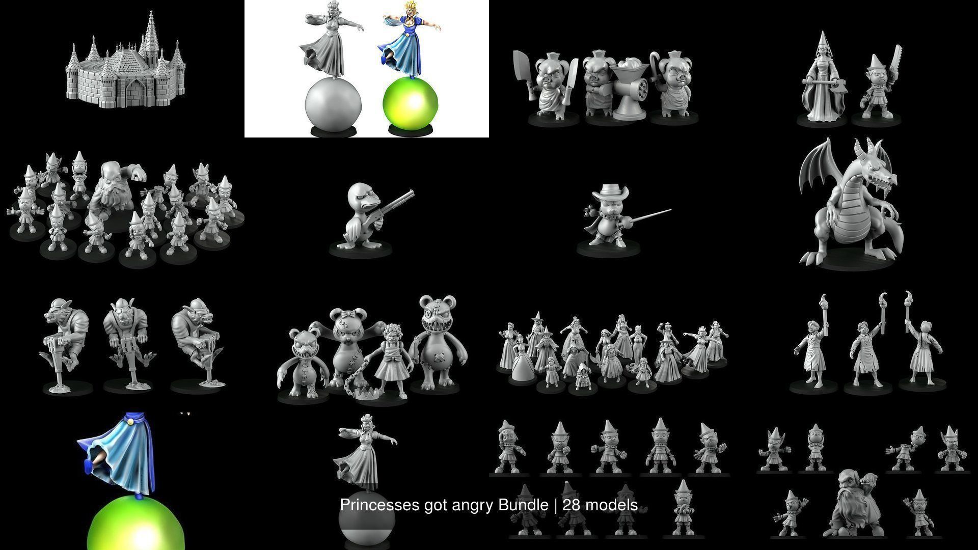 Princesses got angry Bundle 3D Model Collection_2
