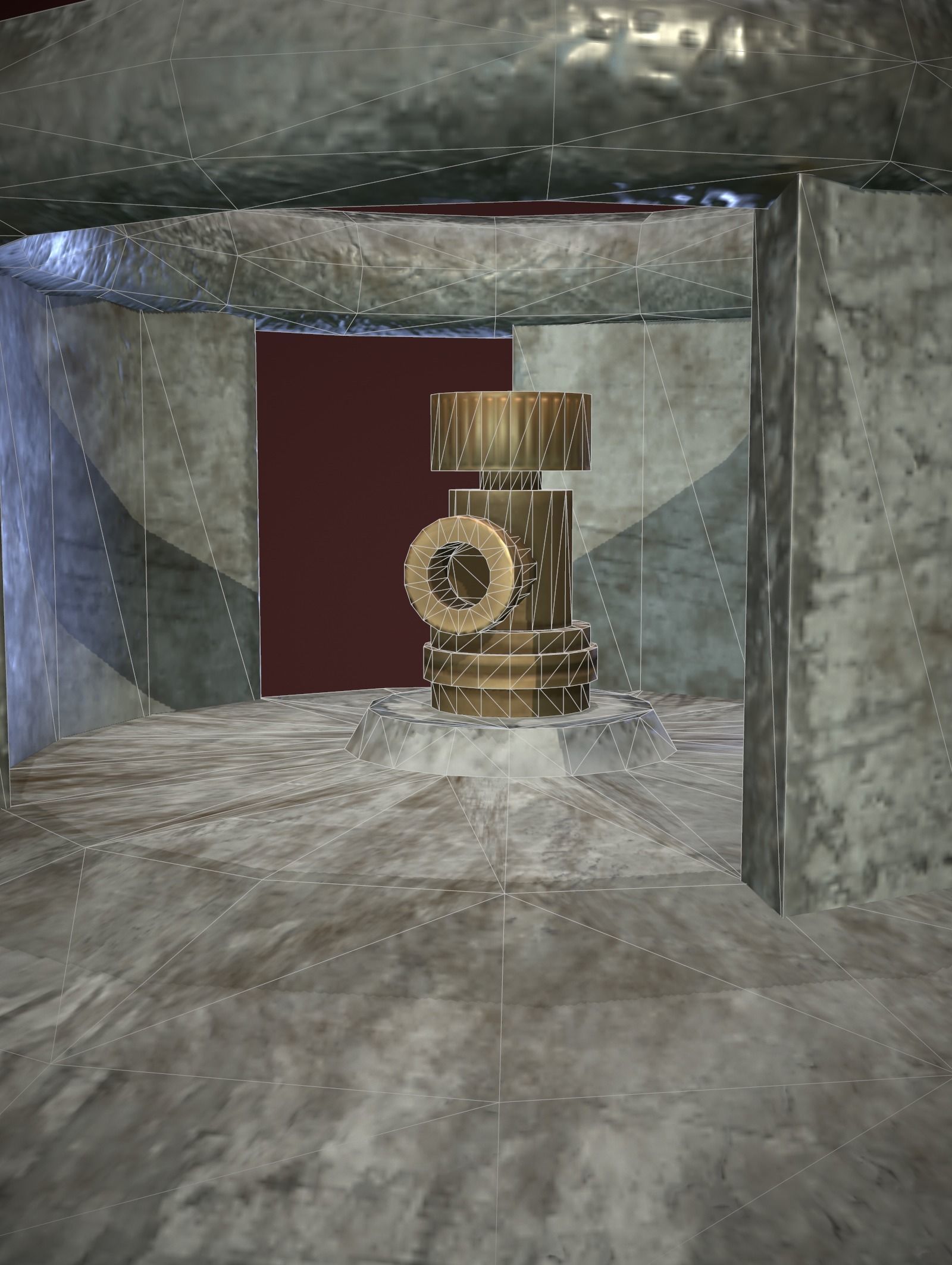 Gas bottle Low-poly 3D model_7