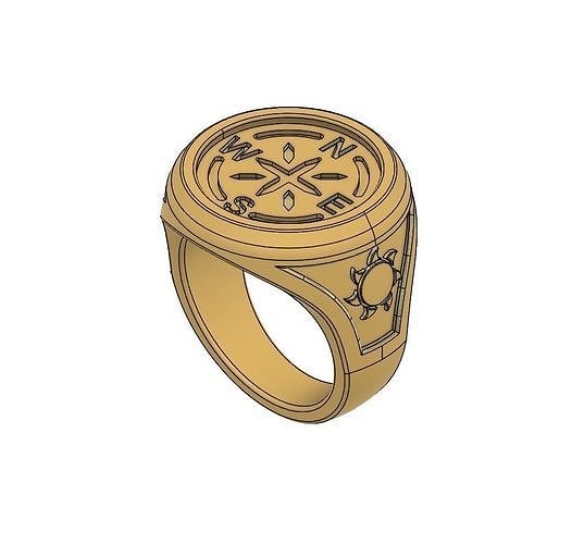 Compas ring printable 3D print model