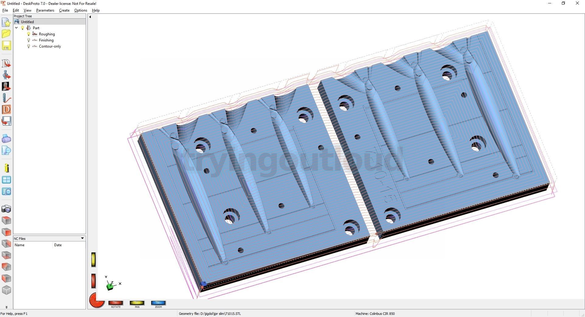7-10-15 Gr JPR Long Metal Jig mold 3D print model_2