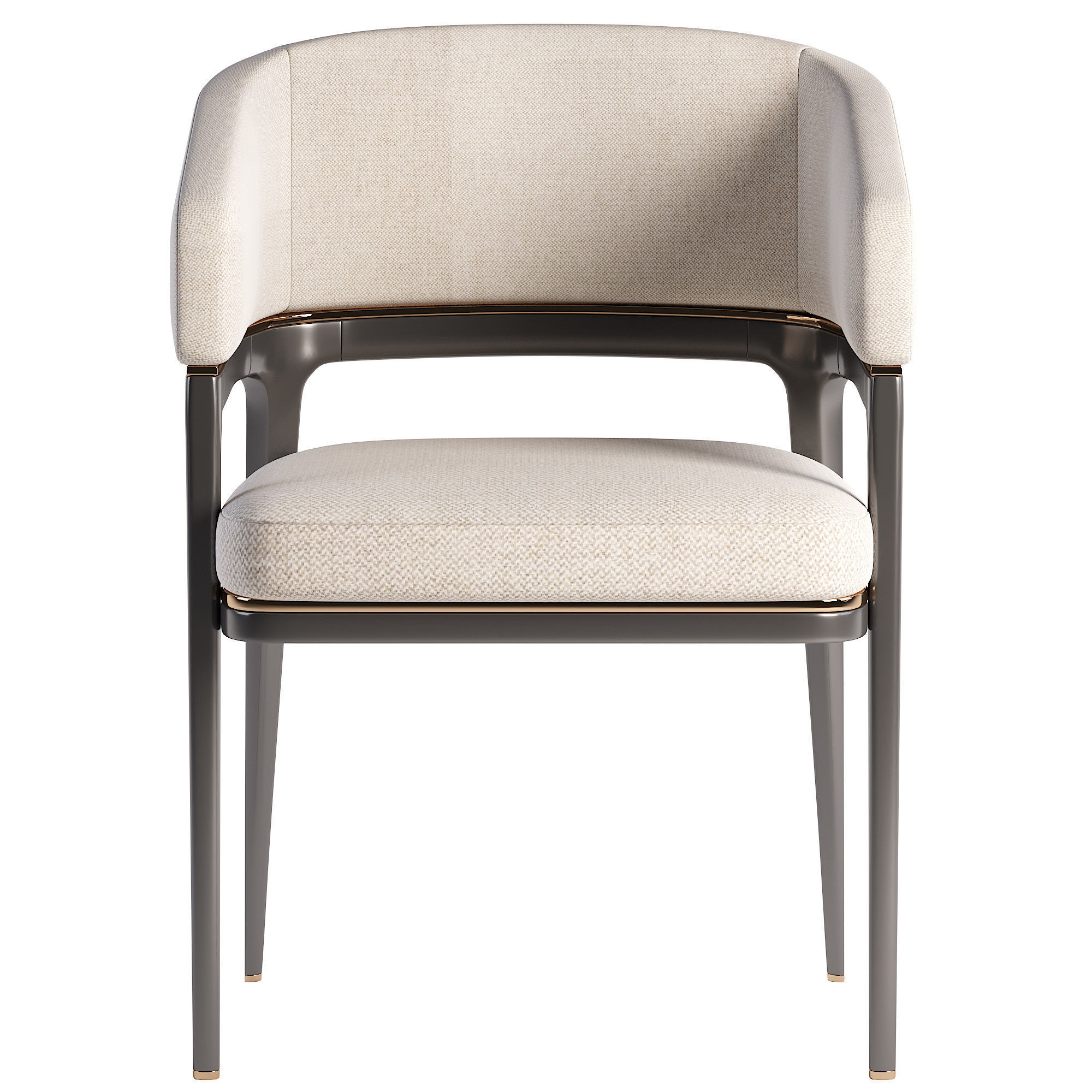 Dining chair Low-poly 3D model_2