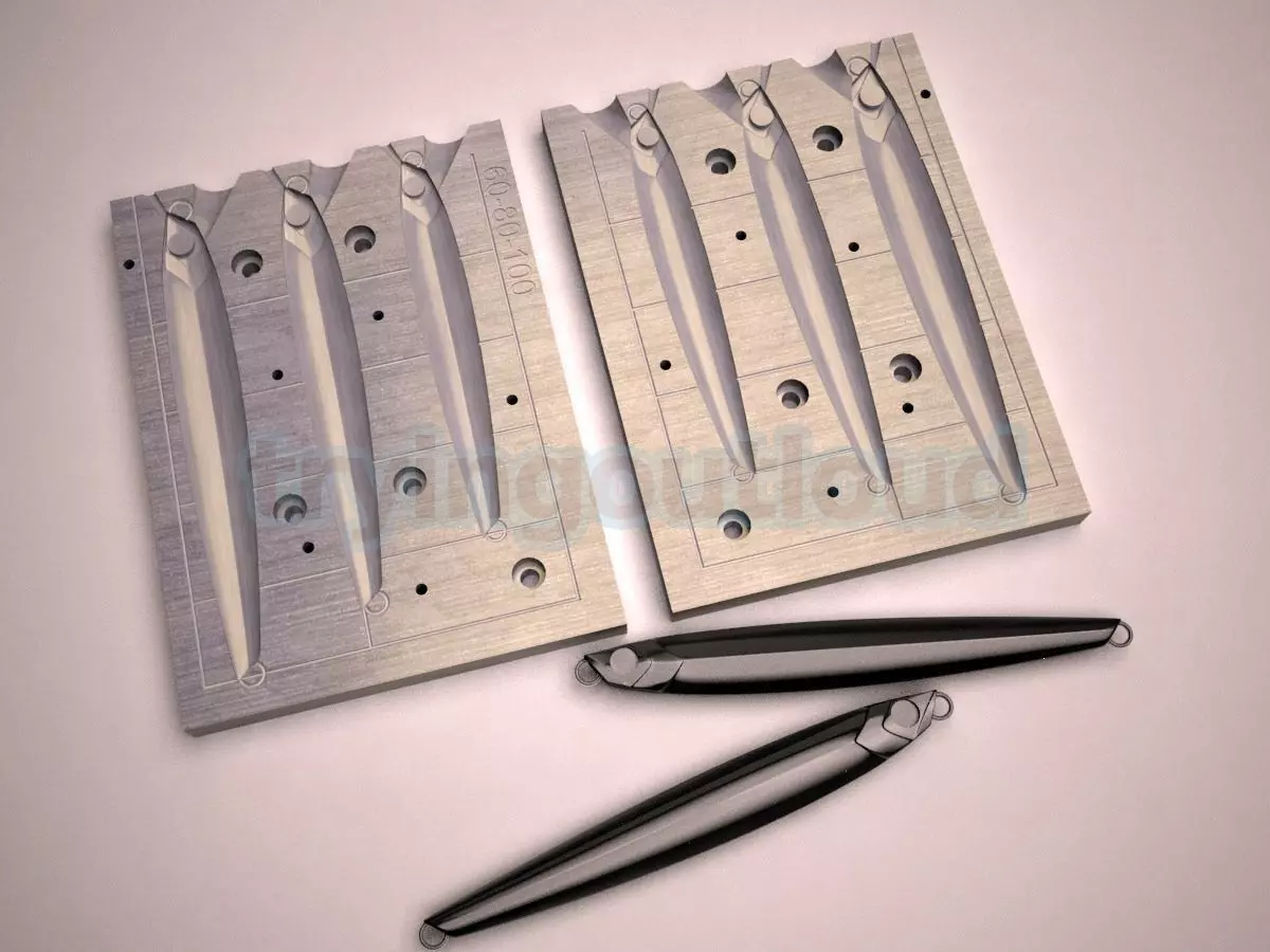 60-80-100 Gr JPR Long Metal Jig Mold 3D print model_0