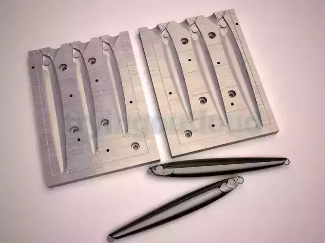 60-80-100 Gr JPR Long Metal Jig Mold 3D print model