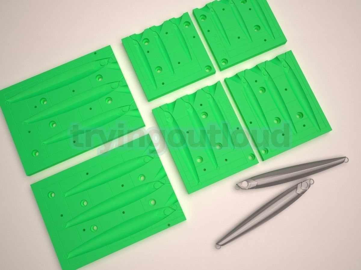 7-100 Gr JPR Long Metal Jig Mold Packs 3D print model_1