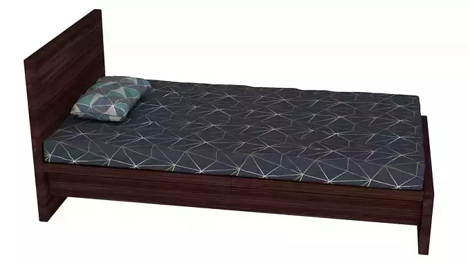 Bed 3 with headboard and footboard