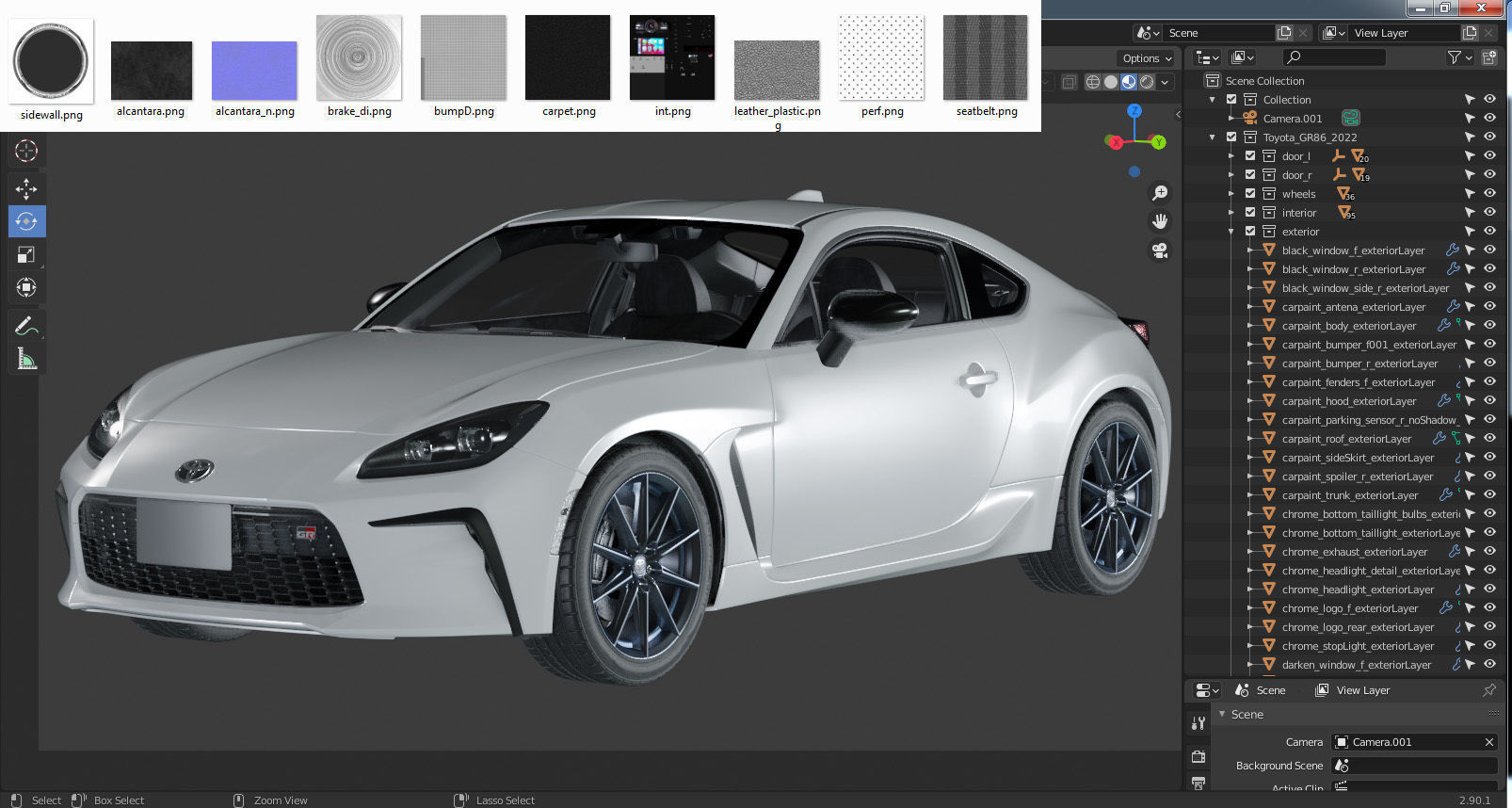 Toyota GR 86 2022 with interior 3D model_37