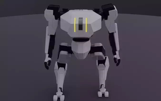 Military Combat Mech Fully Rigged