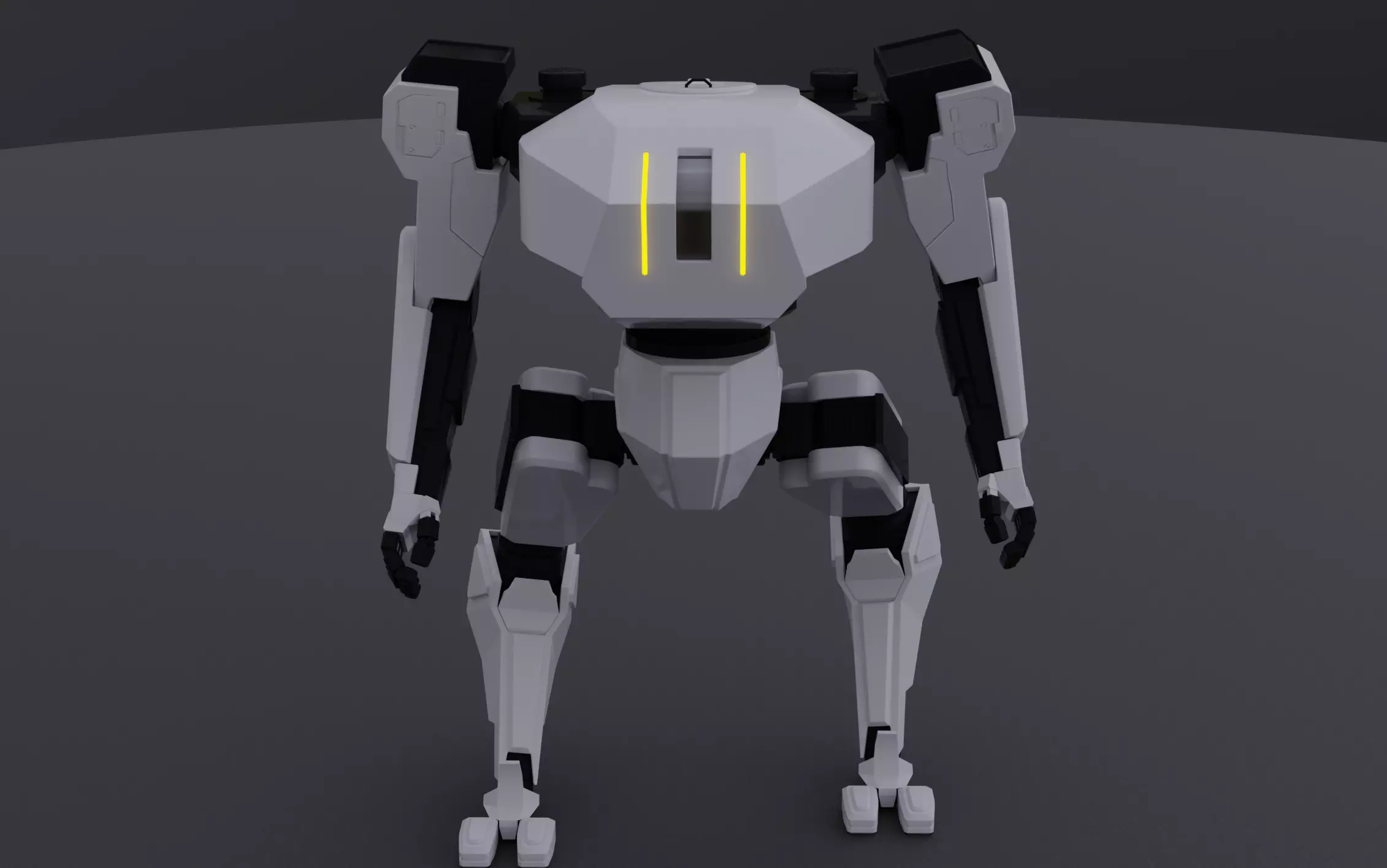 Military Combat Mech Fully Rigged Low-poly 3D model