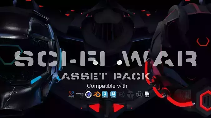 Sci-Fi War - Asset Pack 3D model