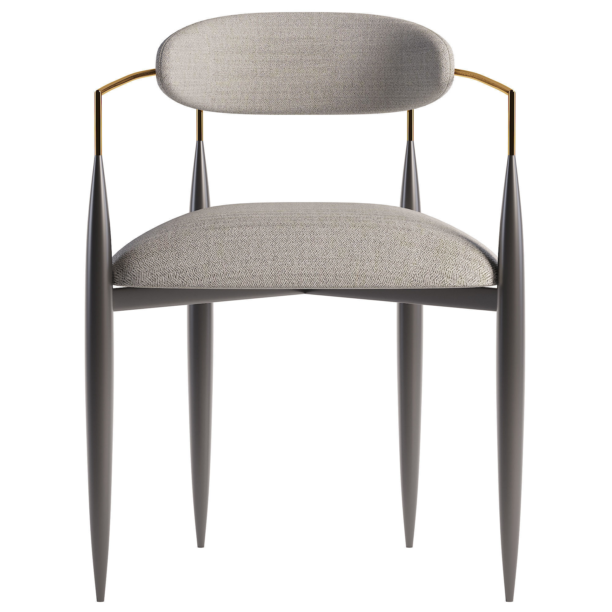 Dining chair Low-poly 3D model_4