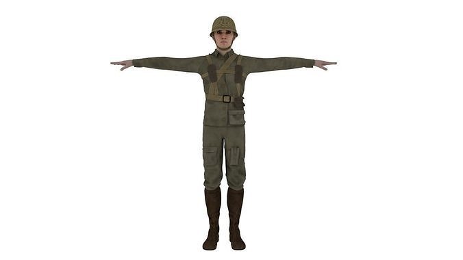War Soldier  Low-poly 3D model