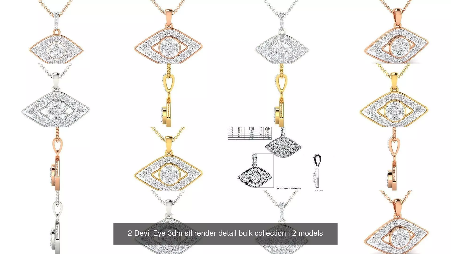 Devil Eye 3dm stl render detail bulk collection _1