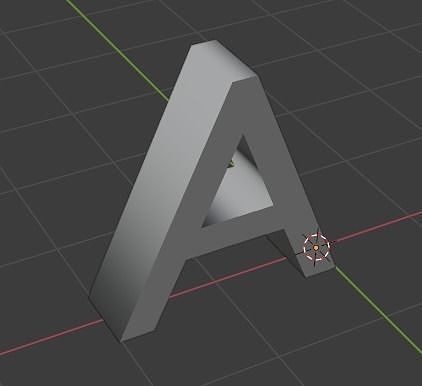 LETTER A Low-poly 3D model