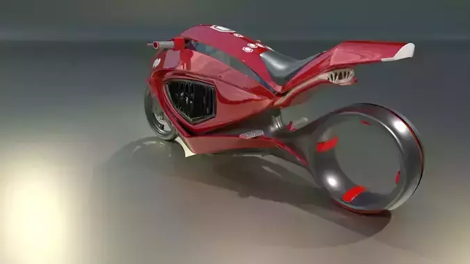 Red Black Gorg Sci fi Bike