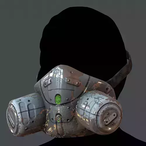 Gas mask helmet 3d model scifi 