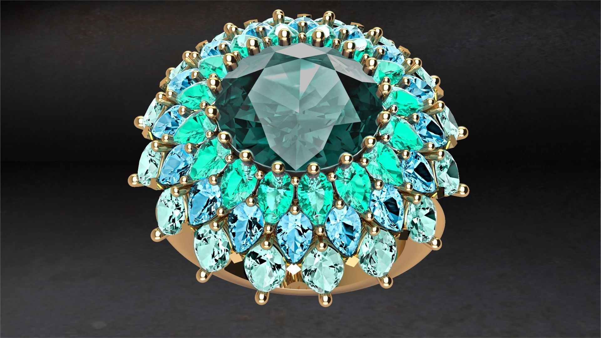 jewelry ring 3D print model_3