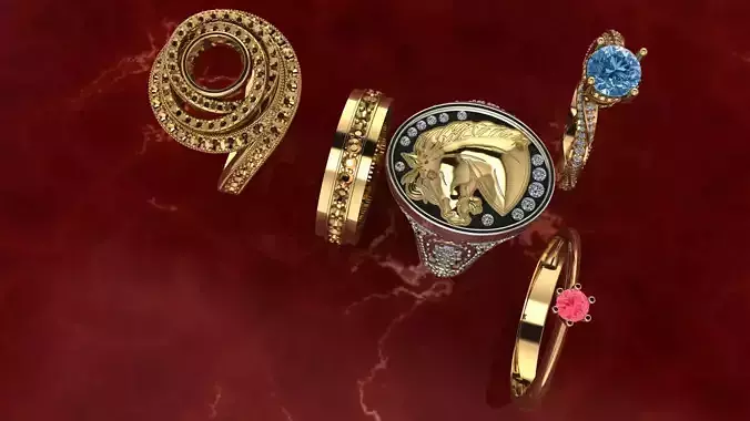 STYLISH Rings For Gifts-Wadding-Daily Use 3D print model