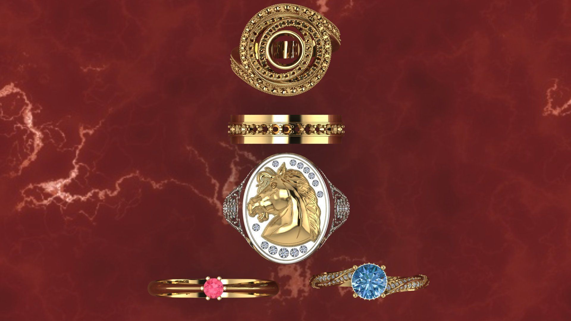 STYLISH Rings For Gifts-Wadding-Daily Use 3D print model_1