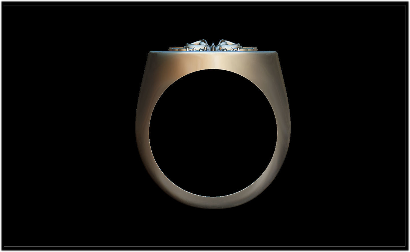 Owl ring 3D print model_3