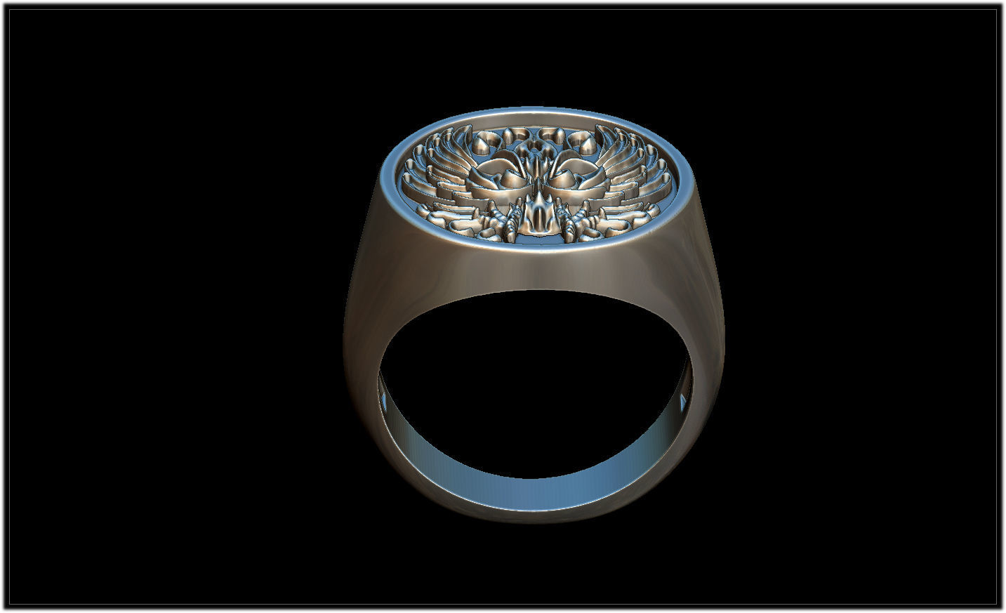 Owl ring 3D print model_5