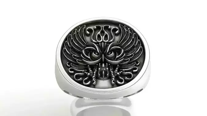Owl ring 3D print model