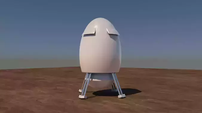 Star ship Low-poly 3D model