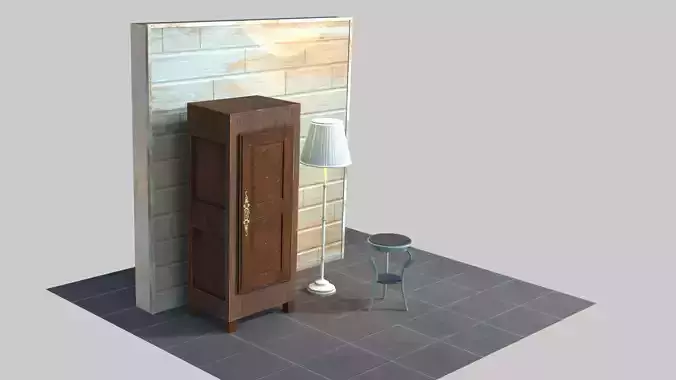 Vintage Interior Scene Vacation Apartment