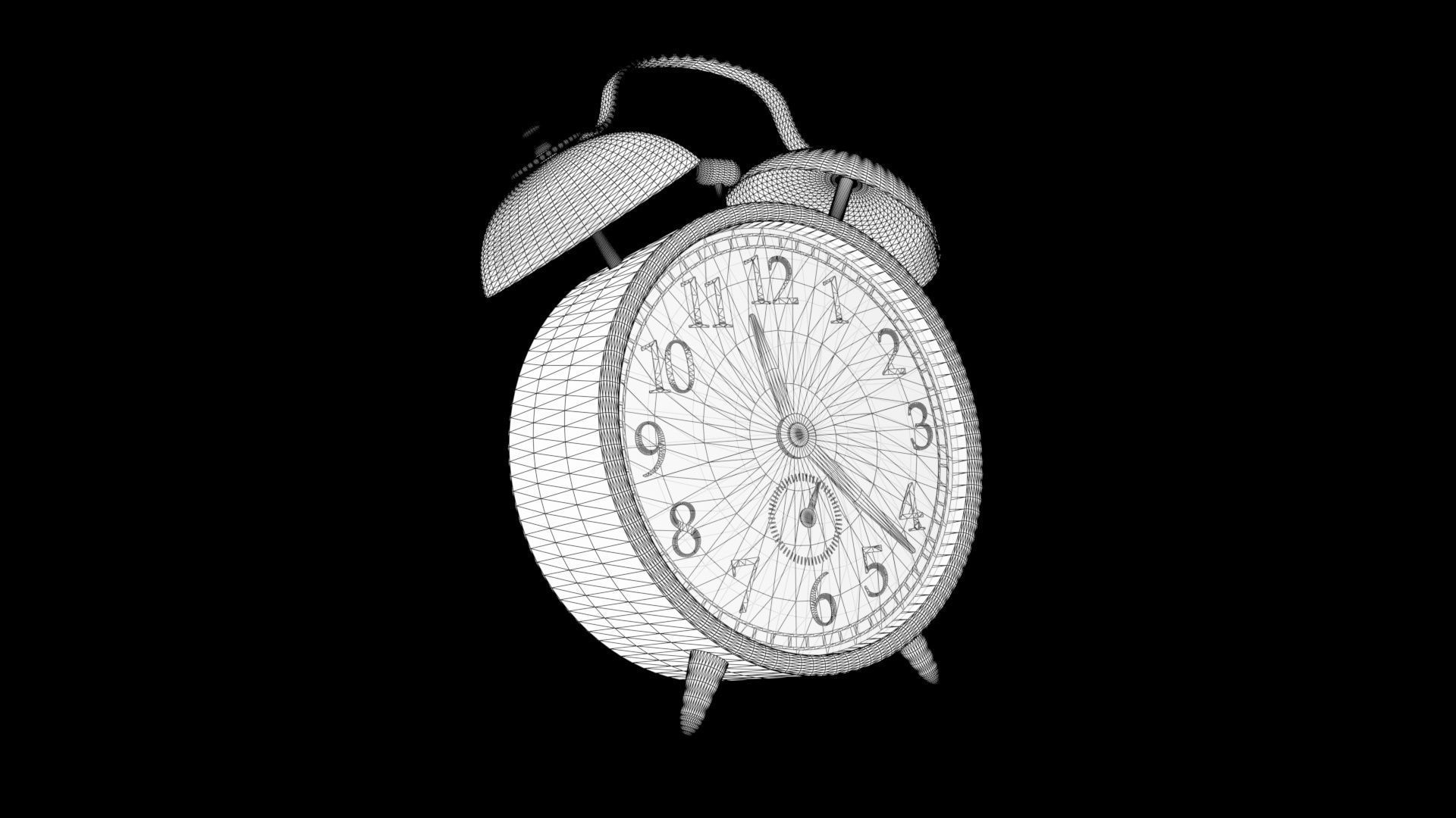 3D model Retro Alarm Clock VR / AR / lowpoly CGTrader