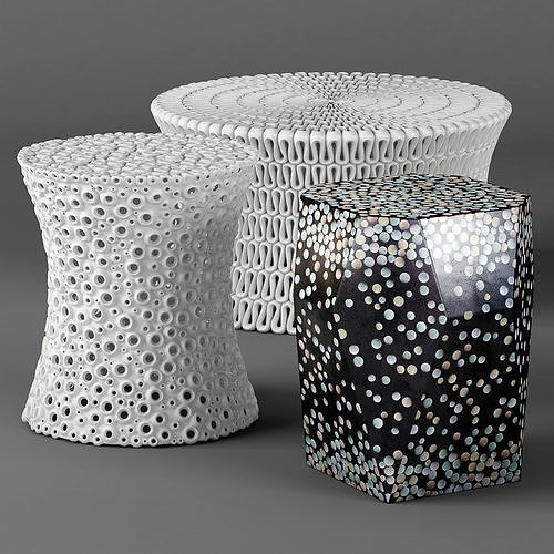Coffee Table Set 3D model