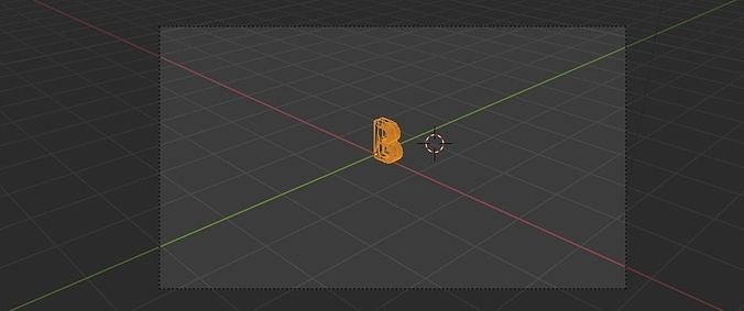 B letter Low-poly 3D model