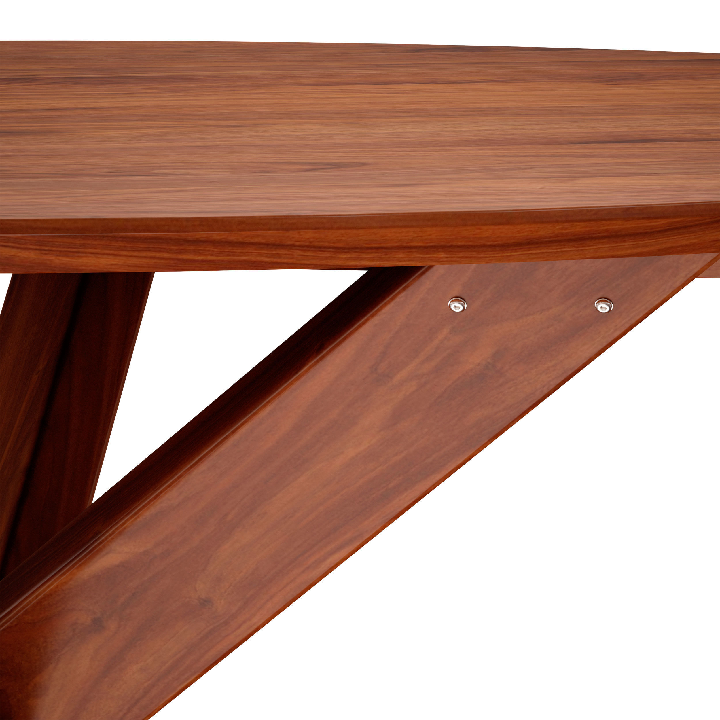 Apex  64 Walnut Round Dining Table Crate and Barrel 3D model_9