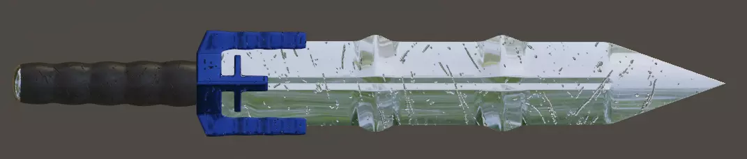 Spiky dagger Free 3D model_0