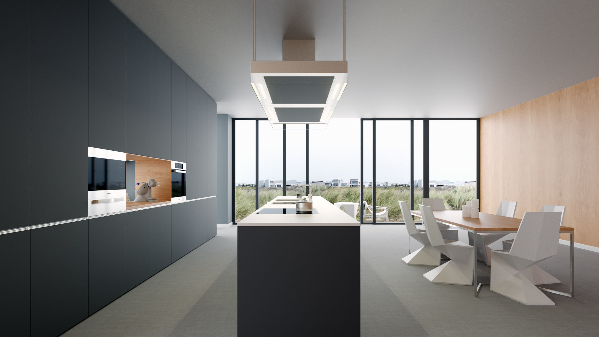 Redshift - C4D Scene files - Modern Kitchen Scene 3D model 3D model_2