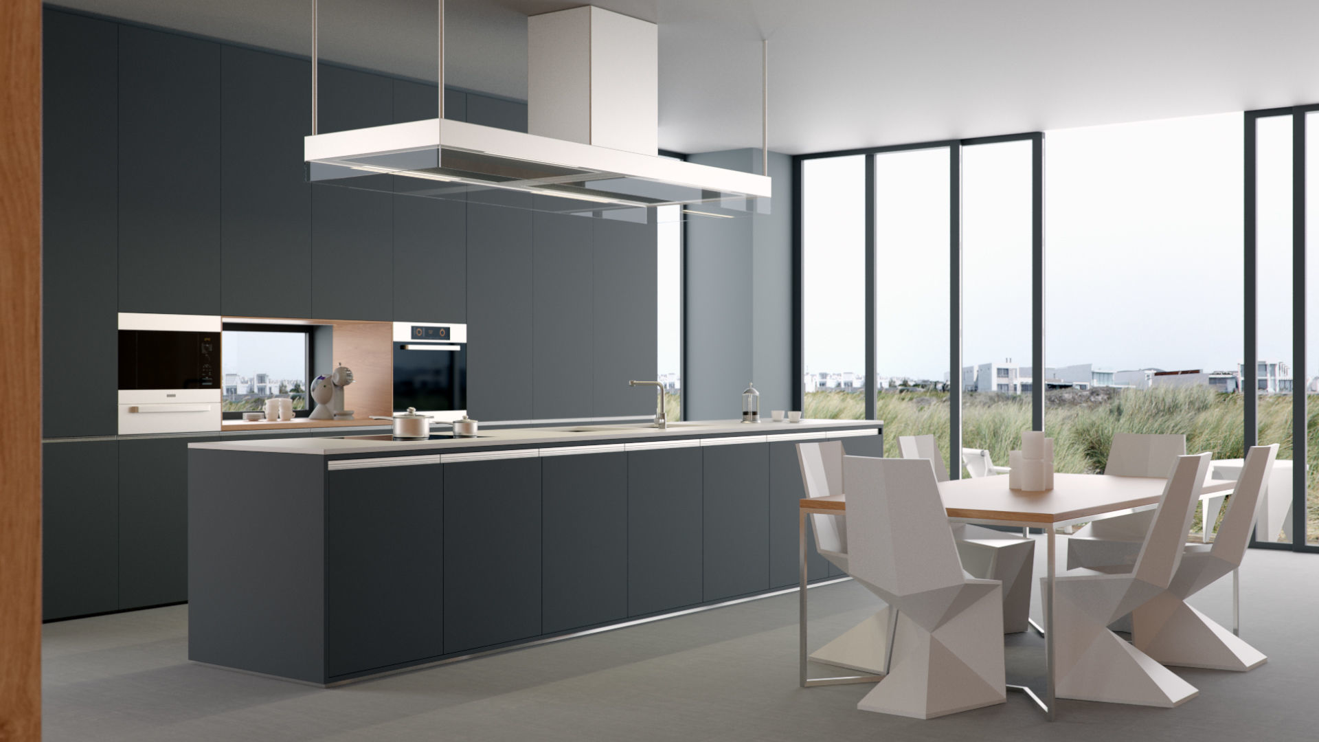 Redshift - C4D Scene files - Modern Kitchen Scene 3D model 3D model_1
