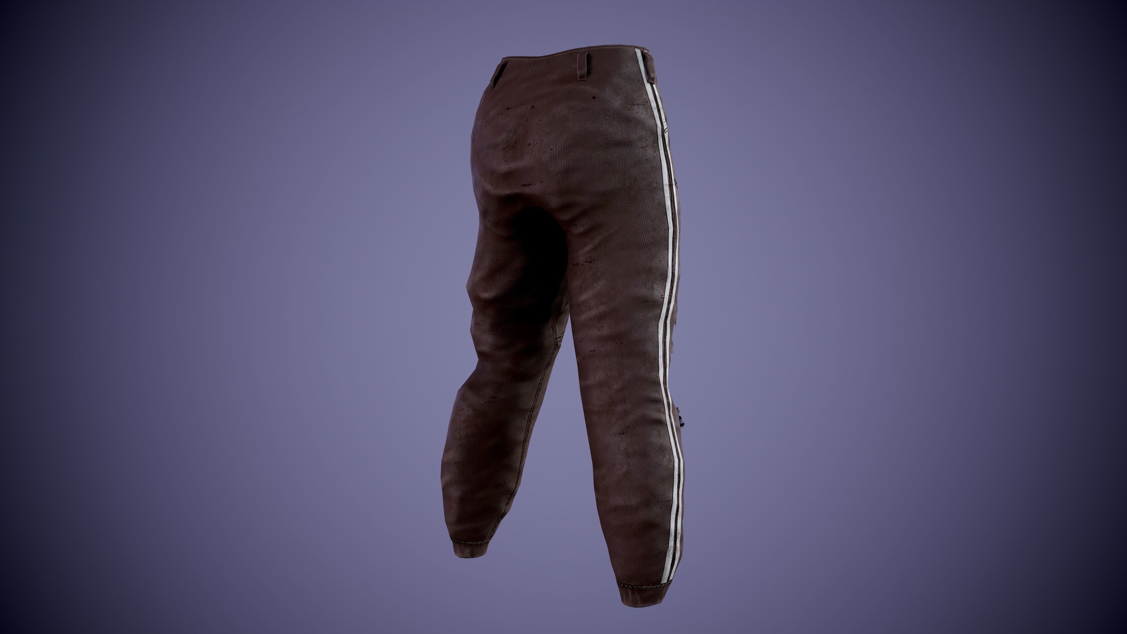 Post apocalyptic Pants Low-poly 3D model_12