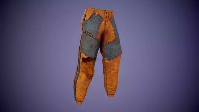 Post apocalyptic Pants Low-poly 3D model