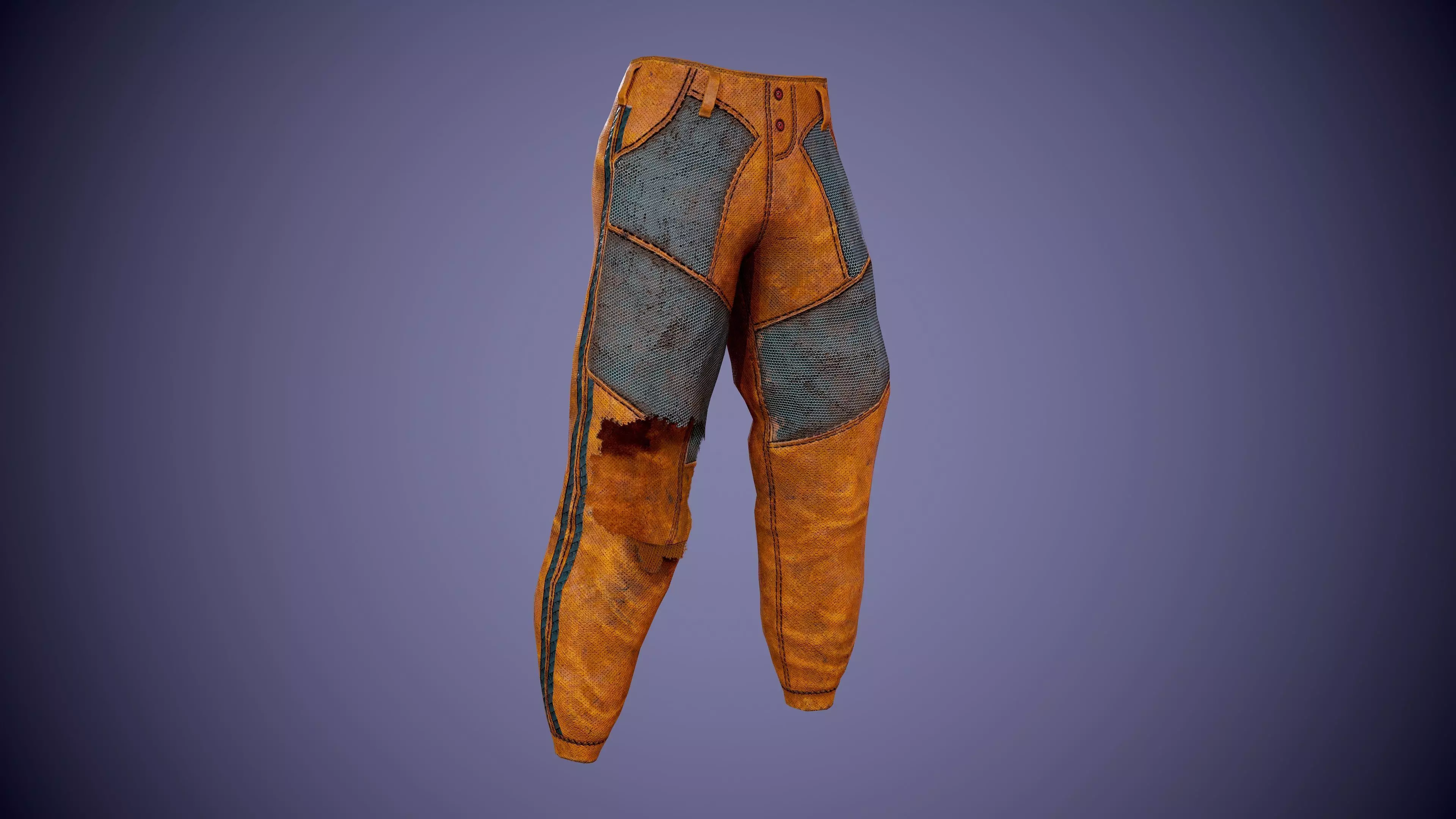 Post apocalyptic Pants Low-poly 3D model_0