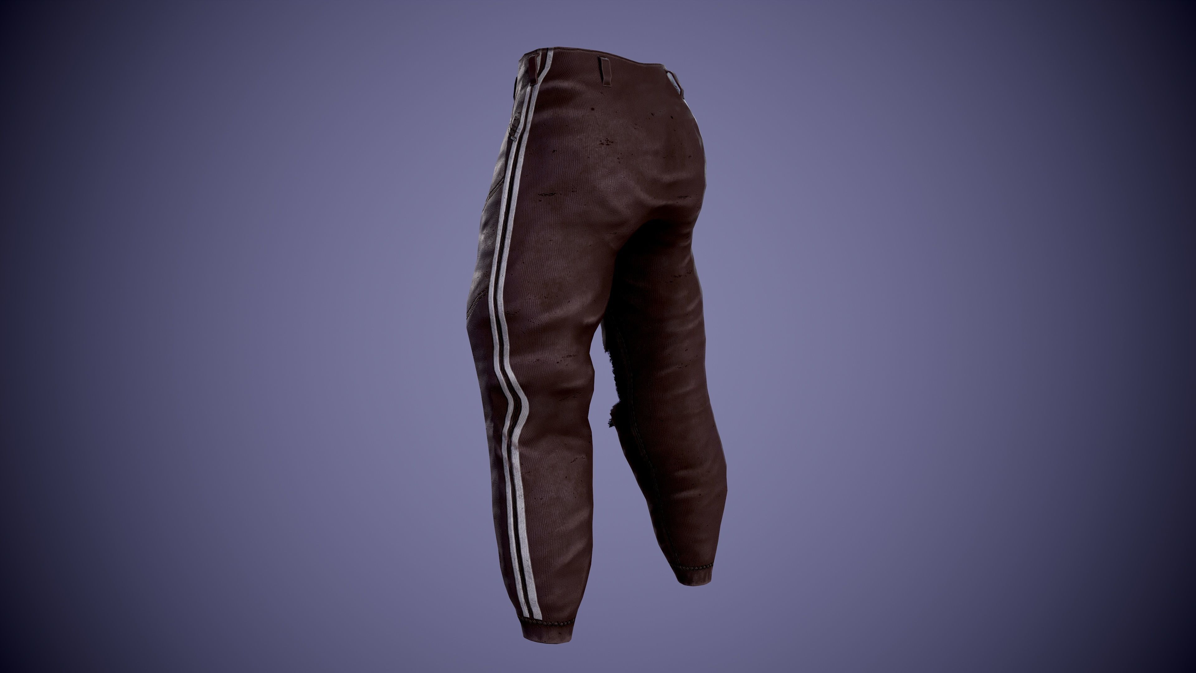 Post apocalyptic Pants Low-poly 3D model_13