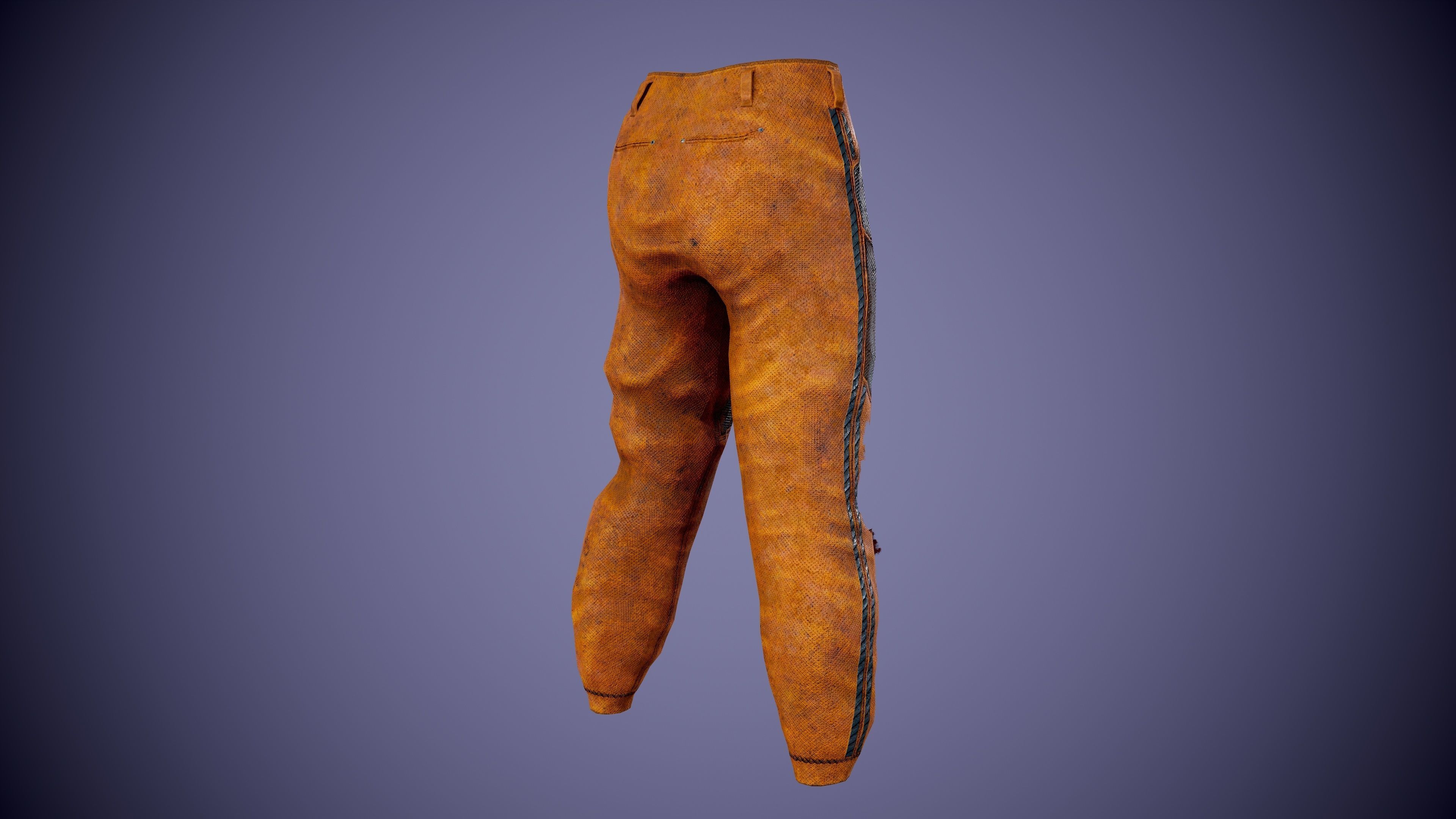 Post apocalyptic Pants Low-poly 3D model_5