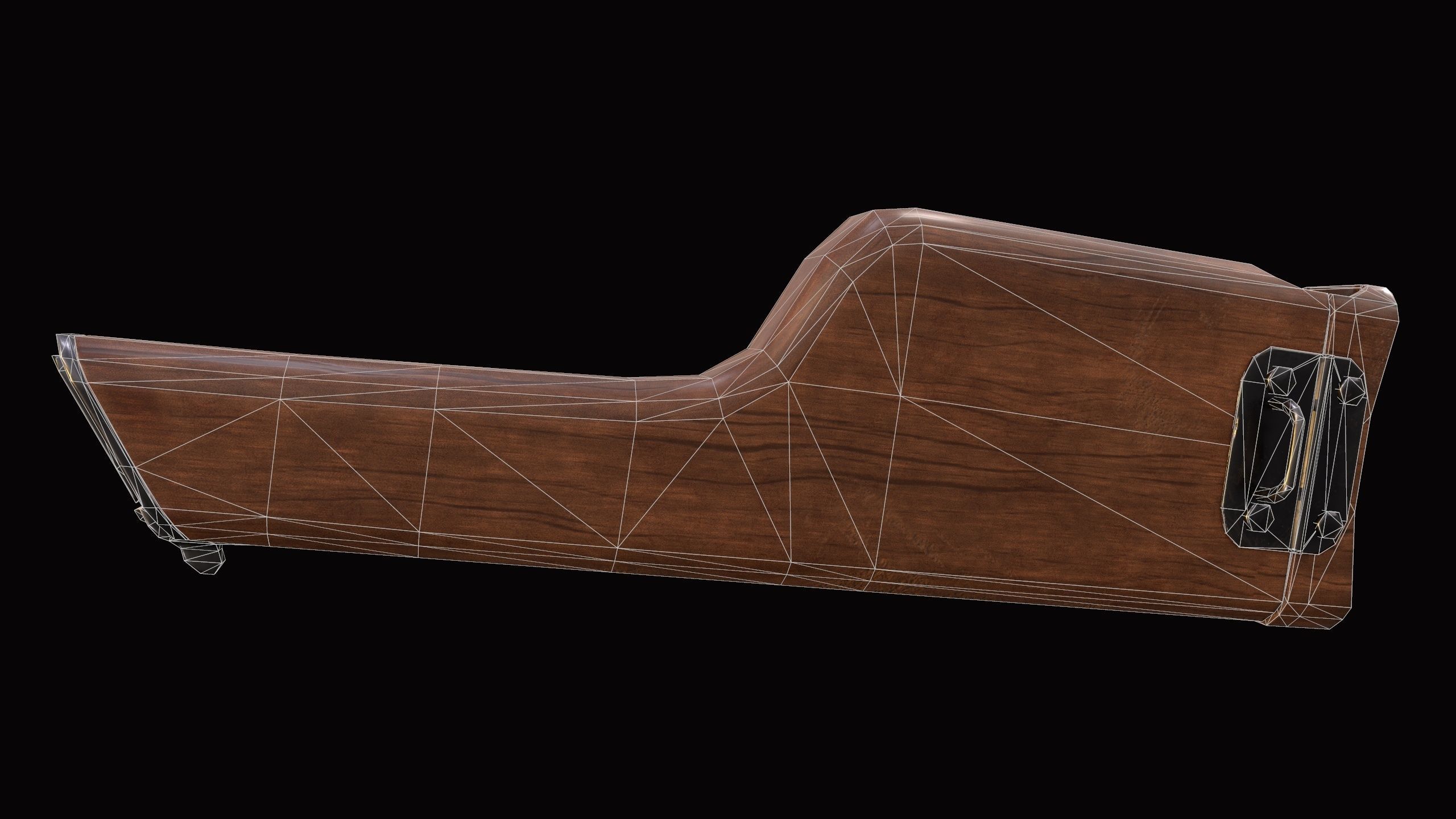 Pistol Mauser C-96 Retro Low -Poly Gun Low-poly 3D model_18