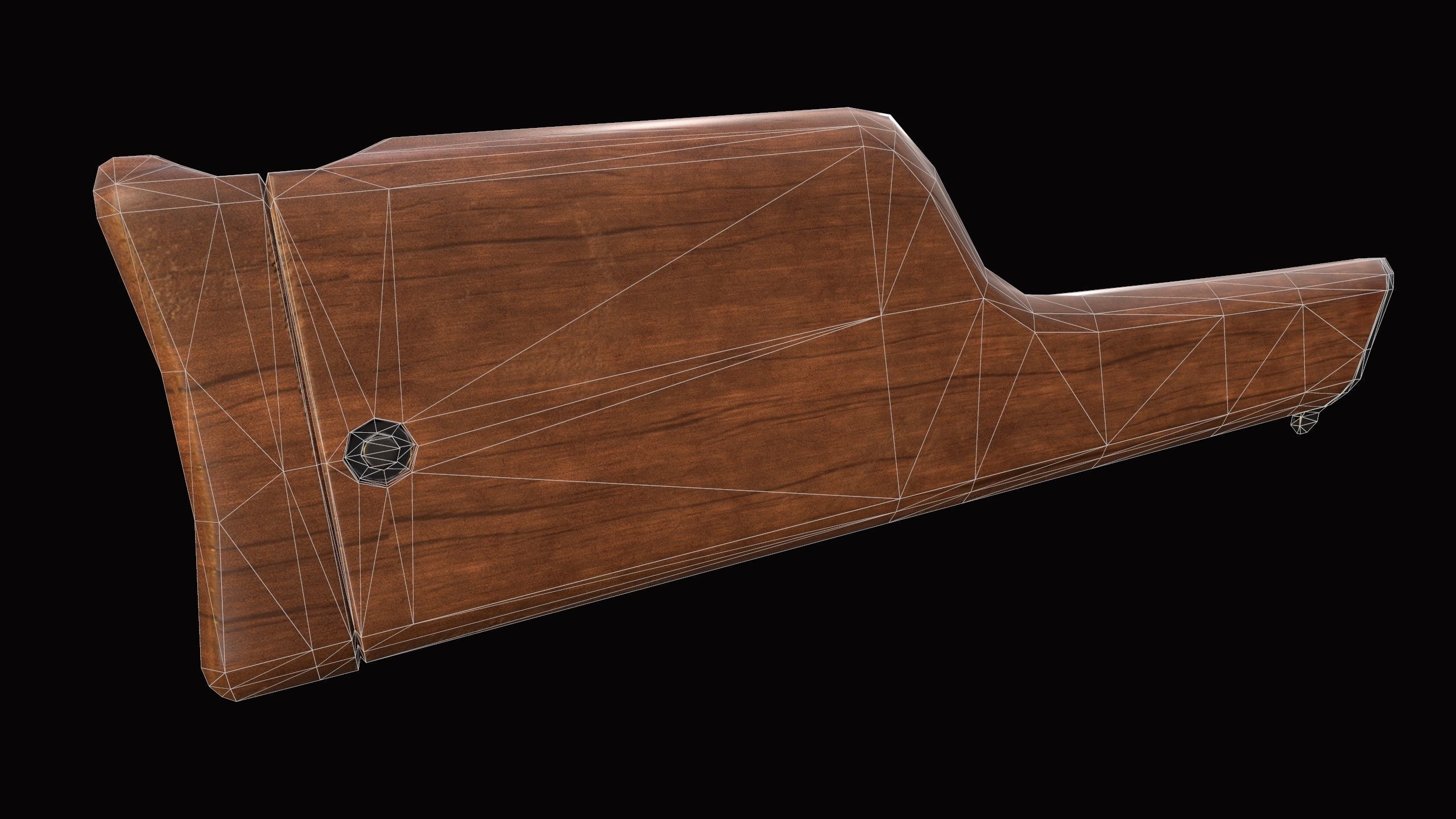 Pistol Mauser C-96 Retro Low -Poly Gun Low-poly 3D model_20