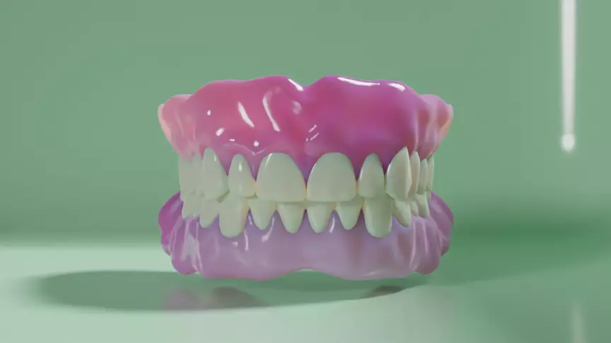 Complete dentures - prostheses 3D model_0
