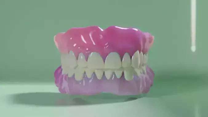 Complete dentures - prostheses 3D model Complete dentures - prostheses 3D model
