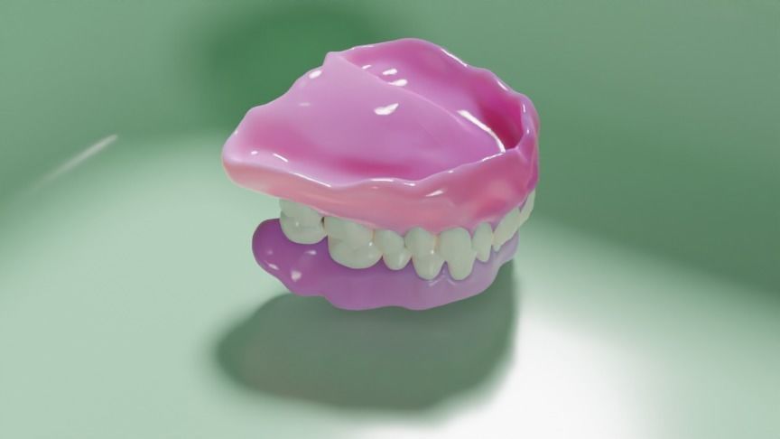 Complete dentures - prostheses 3D model_1