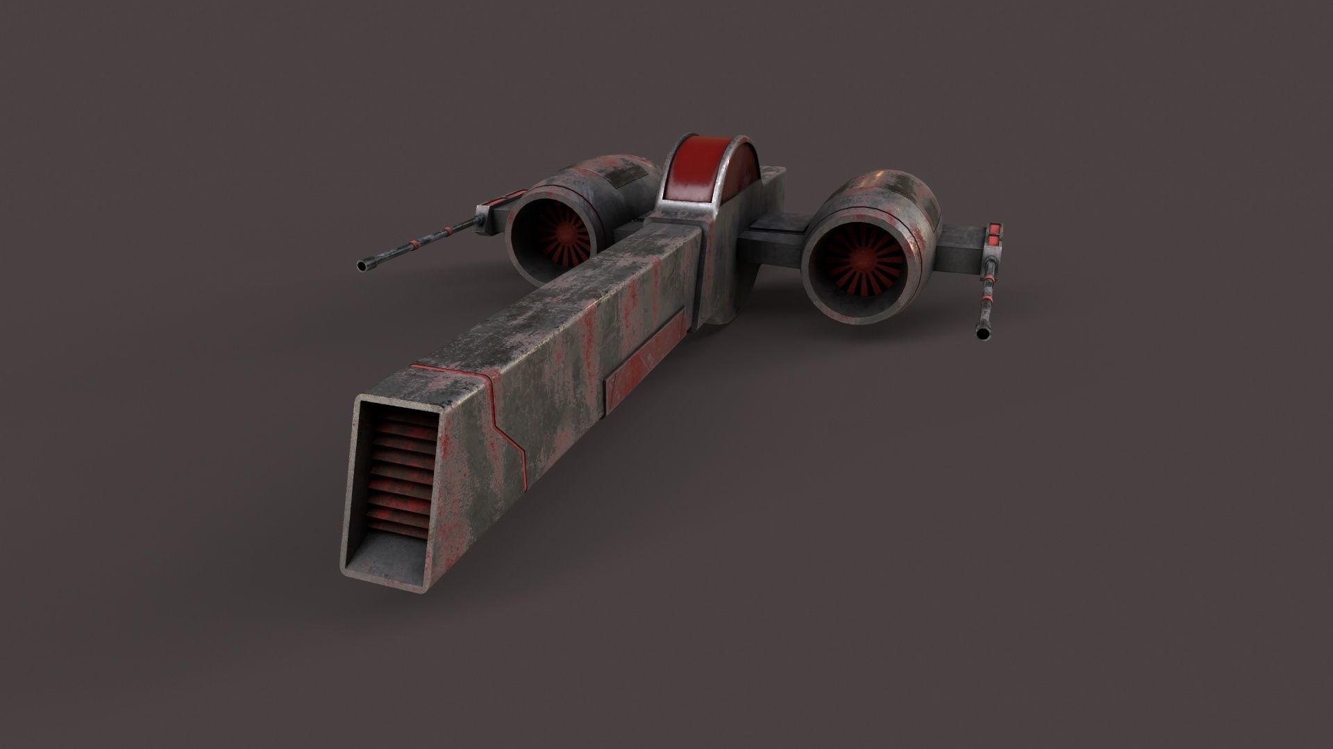 Sci-Fi Space Ship Low-poly 3D model_13