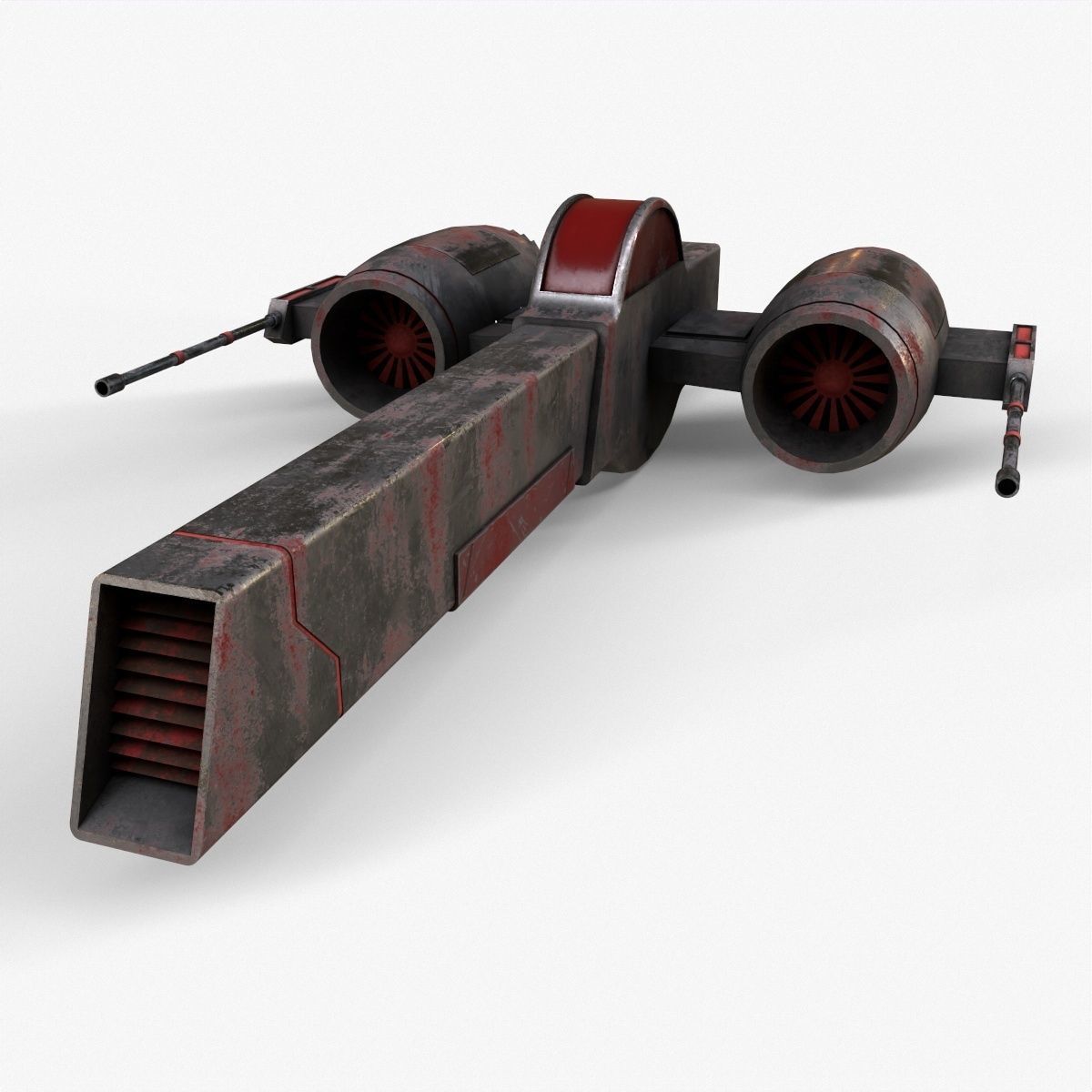 Sci-Fi Space Ship Low-poly 3D model_12