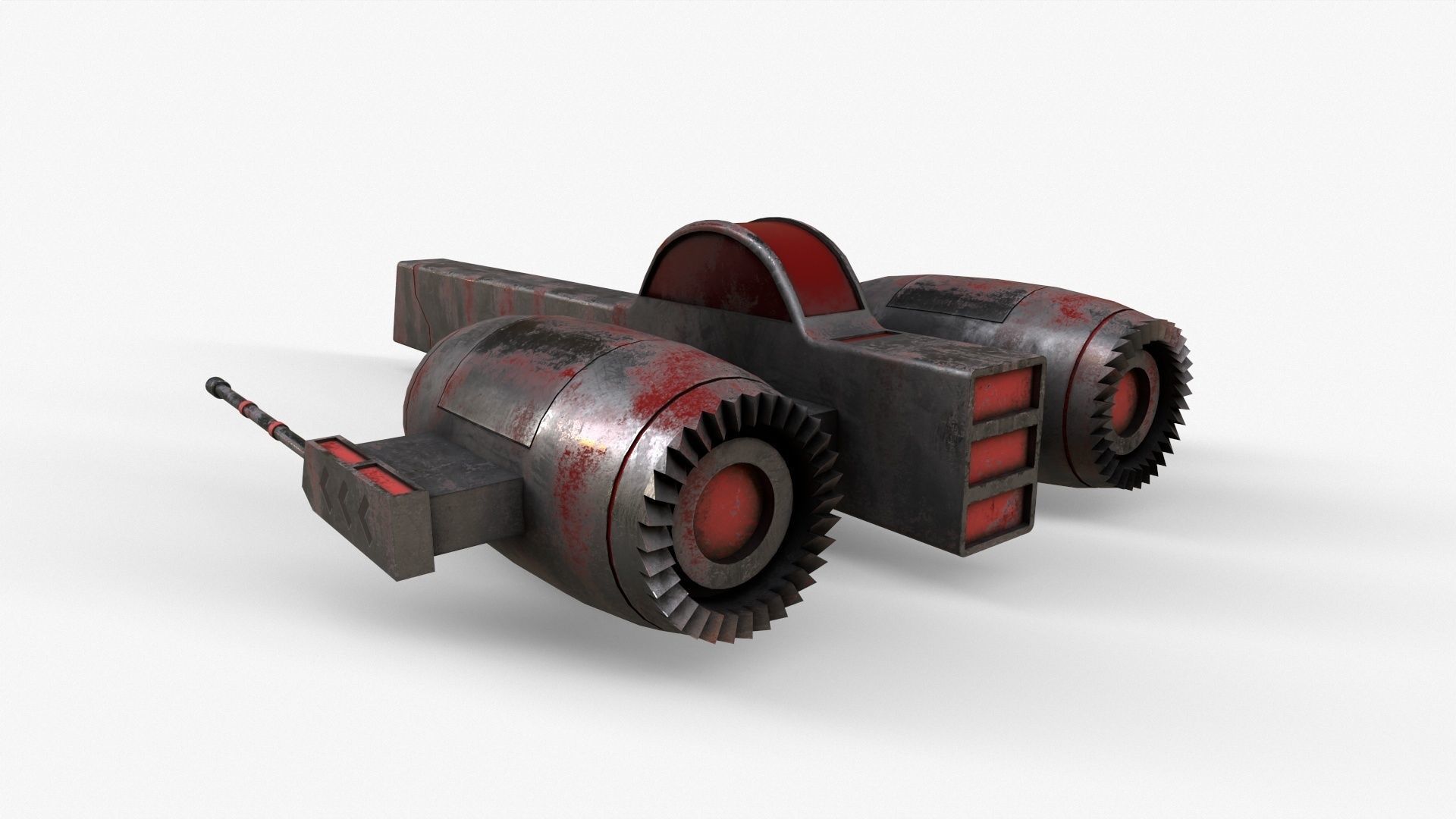 Sci-Fi Space Ship Low-poly 3D model_16