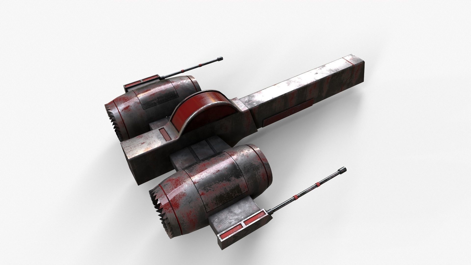 Sci-Fi Space Ship Low-poly 3D model_19